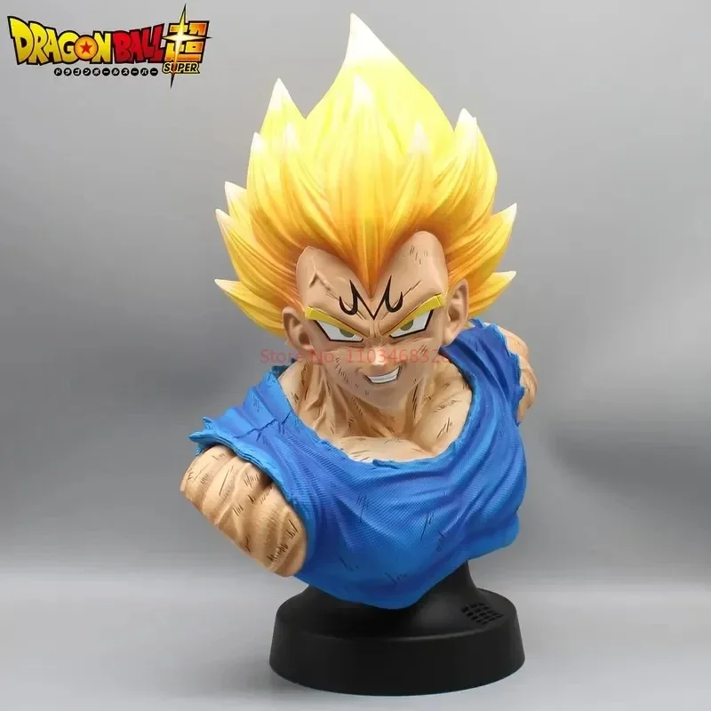 

37cm Dragon Ball Z Anime Figure Demonized Vegeta Half Bust Super Saiyan PVC Model Decoration Ornaments Collection Kids Gift Toys