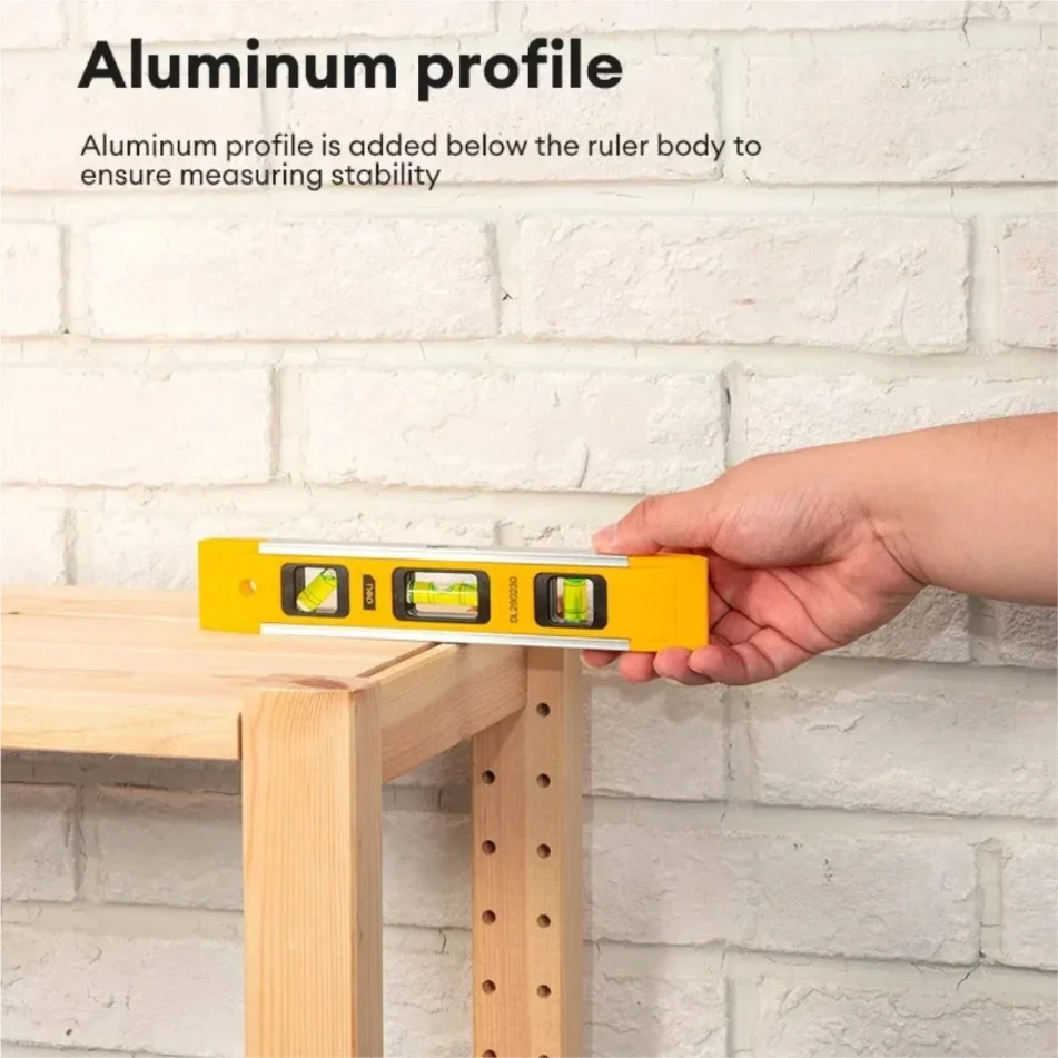 لقياس مستوى الطوربيد 9 بوصة، مستوى الصندوق المغناطيسي مع 45 ° /90 ° /180 ° الفقاعات، أداة مستوى الفقاعات المقاومة للصدمات #4