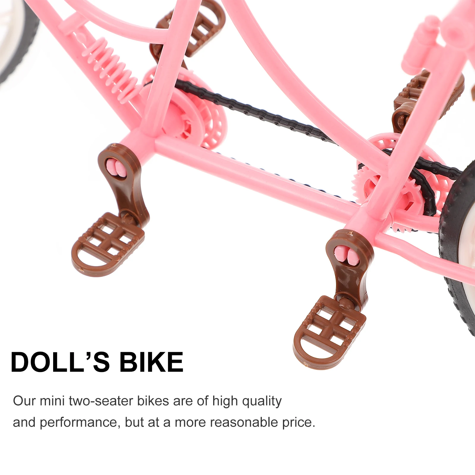 

2pcs Two-Seater Bicycle Mini Bike For Kids Desktop Decoration Educational Plaything Simulation Design Durable Adornment