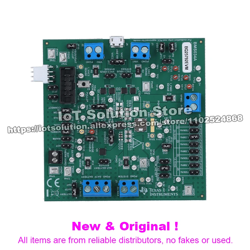BQ25792EVM I2C controlled, 5-A, 1-4 cell buck-boost charger evaluation module with dual-input selector