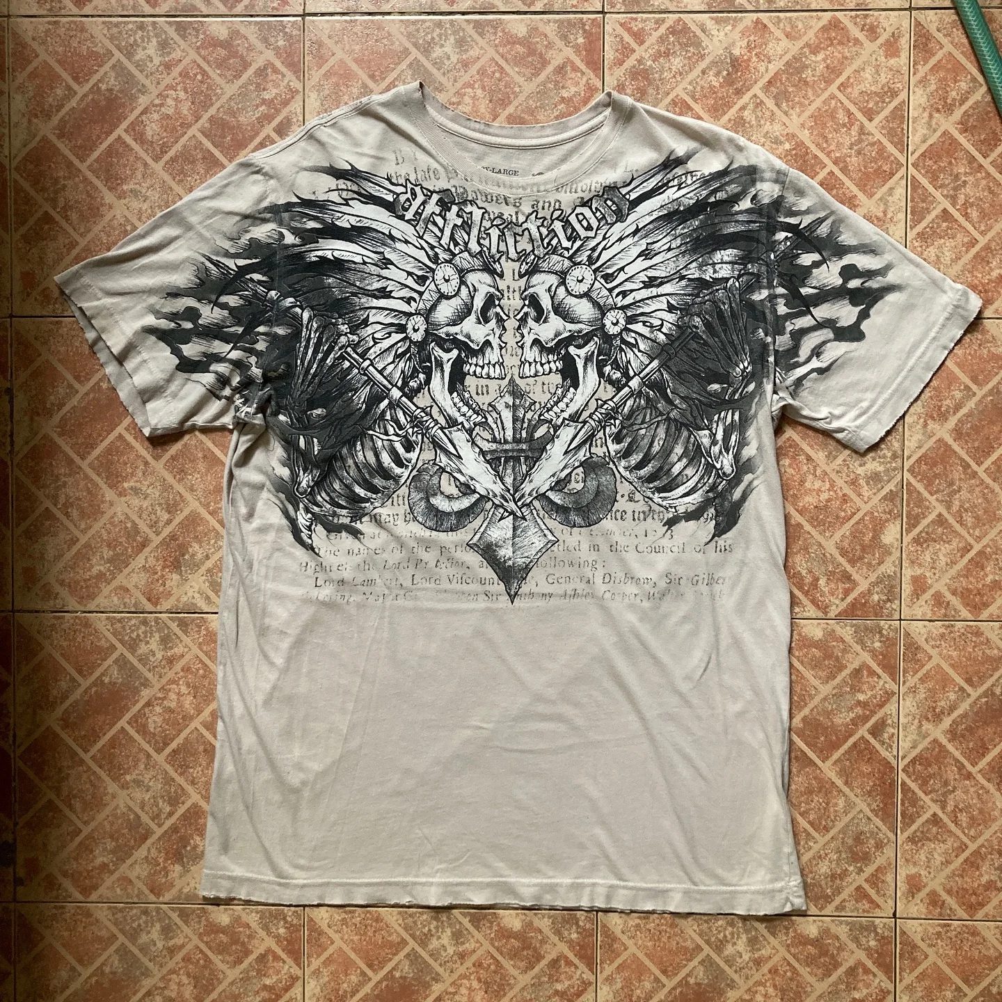 2000s Affliction Logo T Shirt Men Soft Cotton Short Sleeve Comfort Fit Casual Street Style Old Lndian Tribe Durable Couples Wear