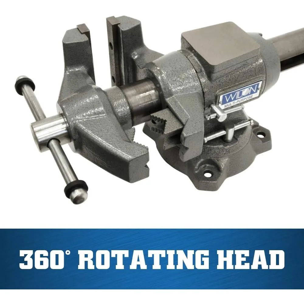 

Multi-Purpose Bench Vise, 5-1/2" Jaw Width, 5" Max Jaw Opening, 2-3/4" Throat (Model 550P)