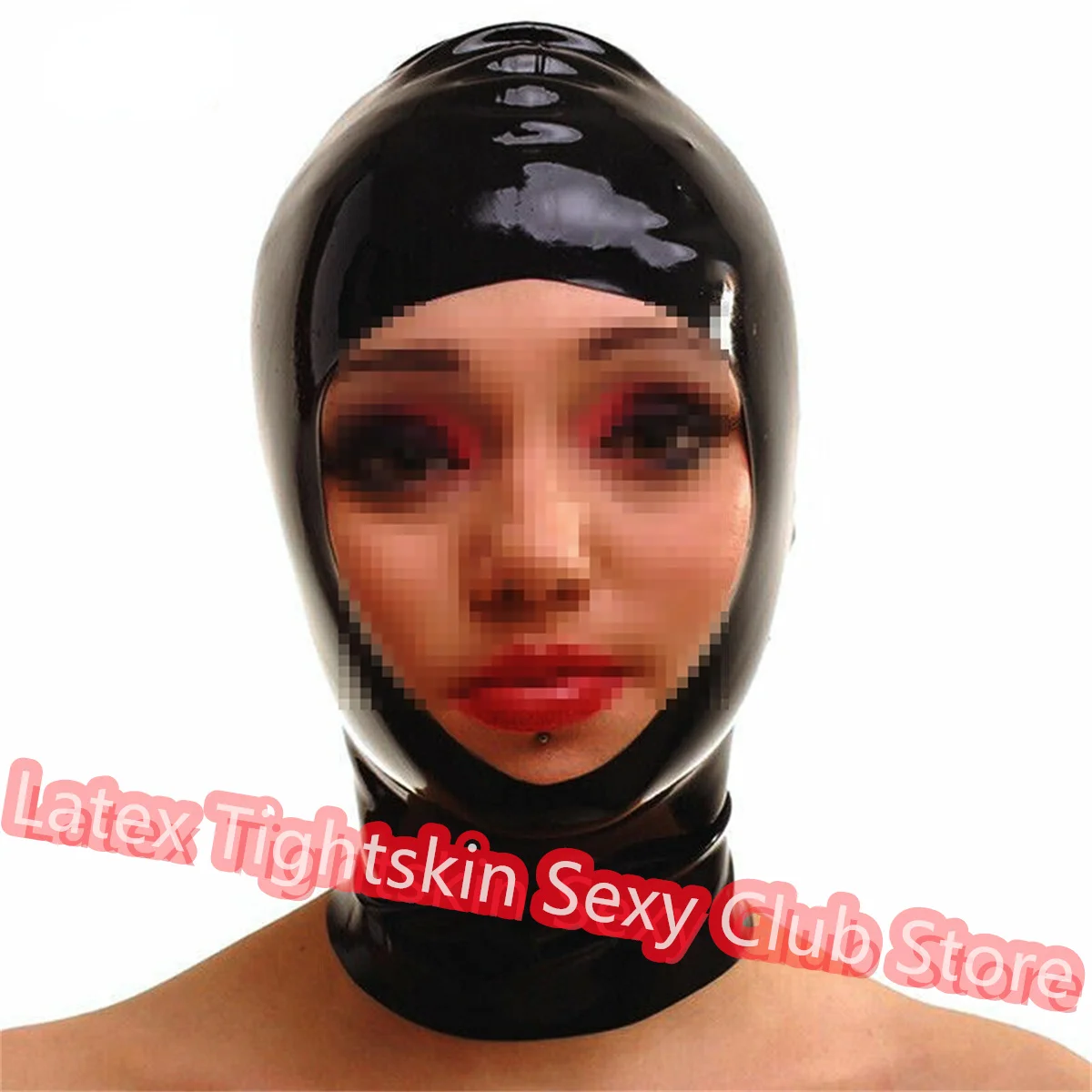 Latex Mask Rubber Hood Open Face Handmade Men Women Halloween Cosplay Costumes Custom Made Club Wear