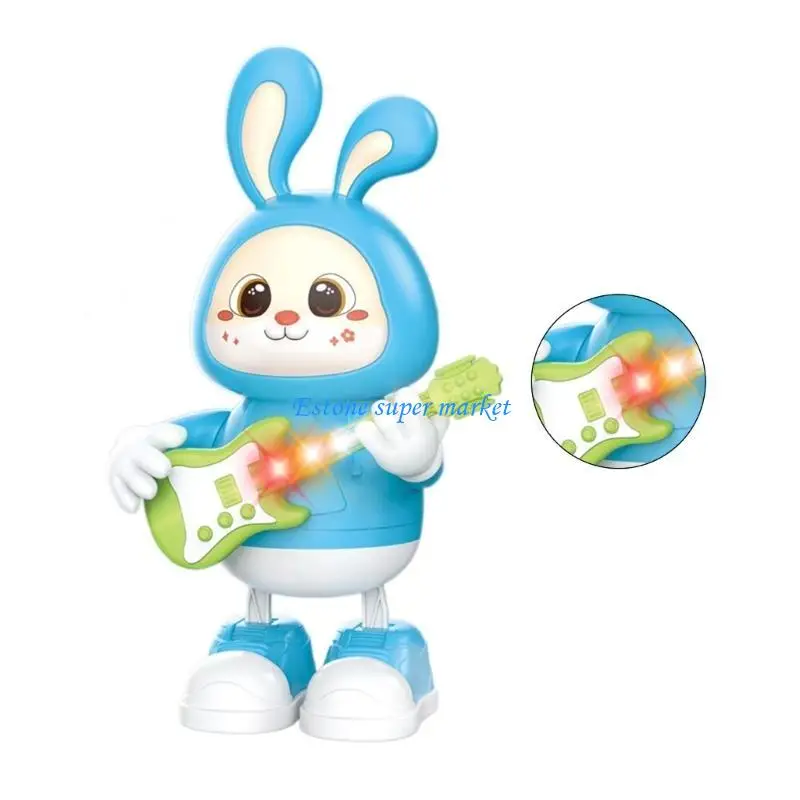 090B Kleurrijk konijn speelgoed licht zingen dansen elektrisch speelgoed voor kinderen kerstcadeau