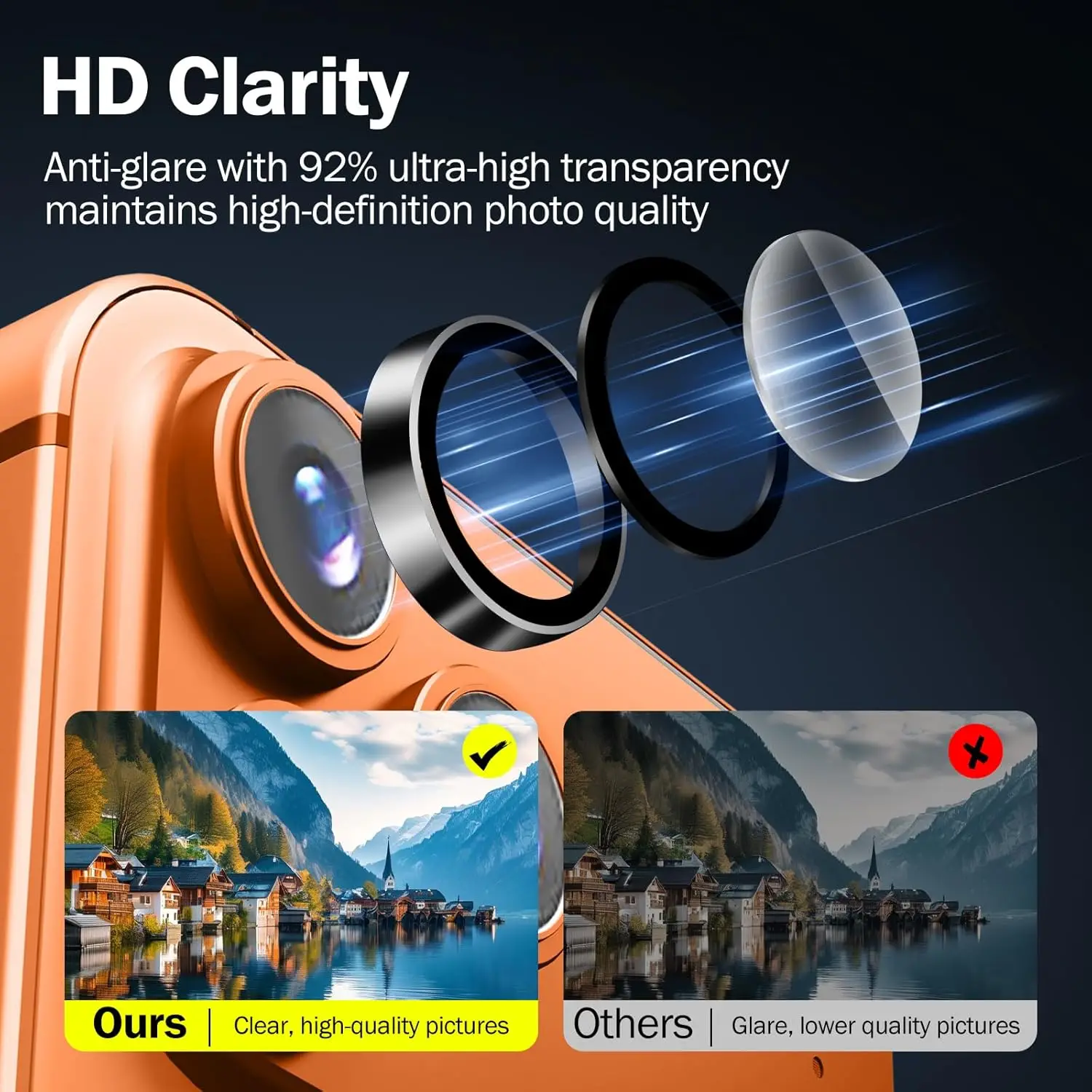 2枚入り ブラック カメラレンズスクリーンプロテクター 強化ガラス iPhone 17 Pro Max Air 16 Plus 15 14 13 Mini 12 11 17Pro 保護用