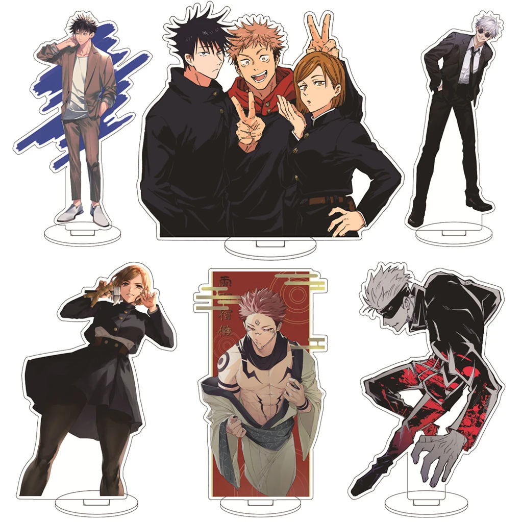 16CM Anime Jujutsu Kaisen Itadori Yuji Gojo Satoru Fushiguro Megumi Kugisaki Nobara Cosplay Acryl-Figur Ständer Ornamente Geschenke