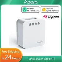 Aqara Single Switch module T1 Zigbee 3.0 No Neutral Single Channel Relay Controller for Smart Home Timers Remote Control Homekit