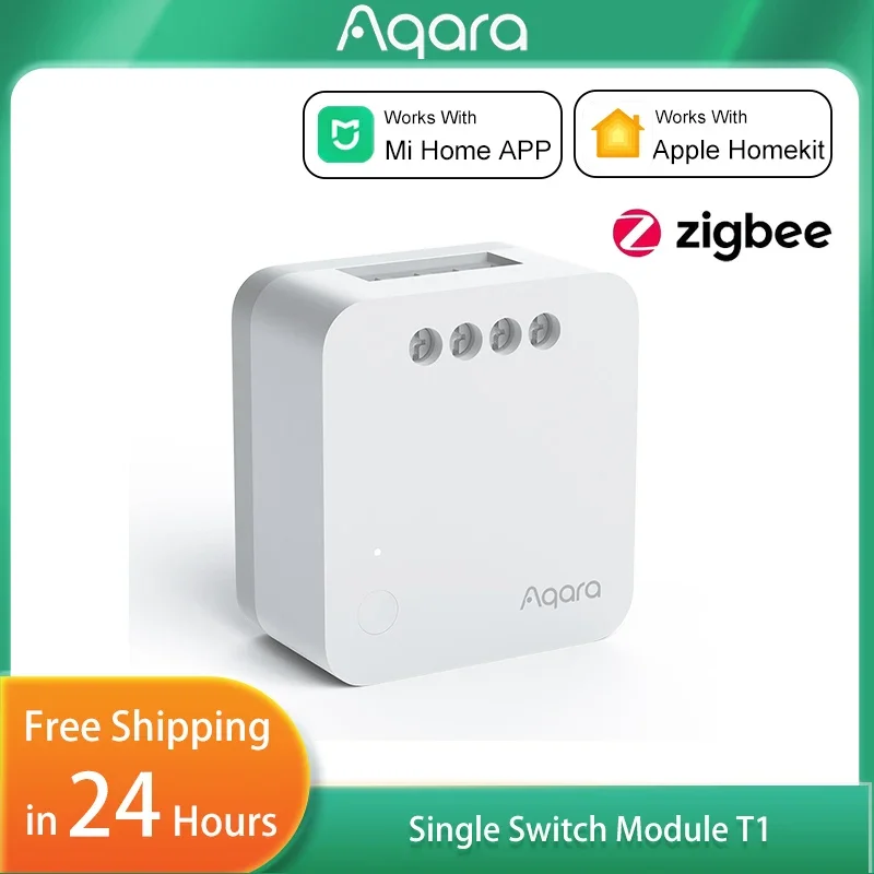 Aqara Single Switch module T1 Zigbee 3.0 No Neutral Single Channel Relay Controller for Smart Home Timers Remote Control Homekit