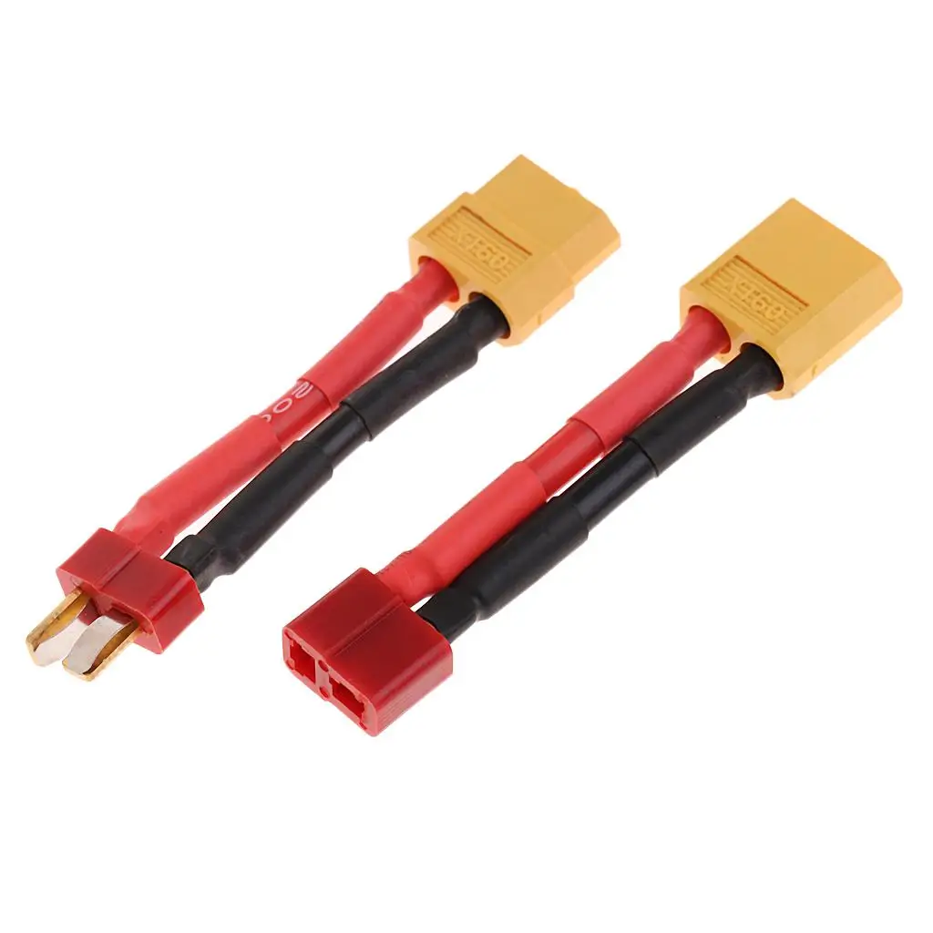 RC XT60 to Deans Plug Male/Female T Connector Adapter Car Plane Lipo Battery