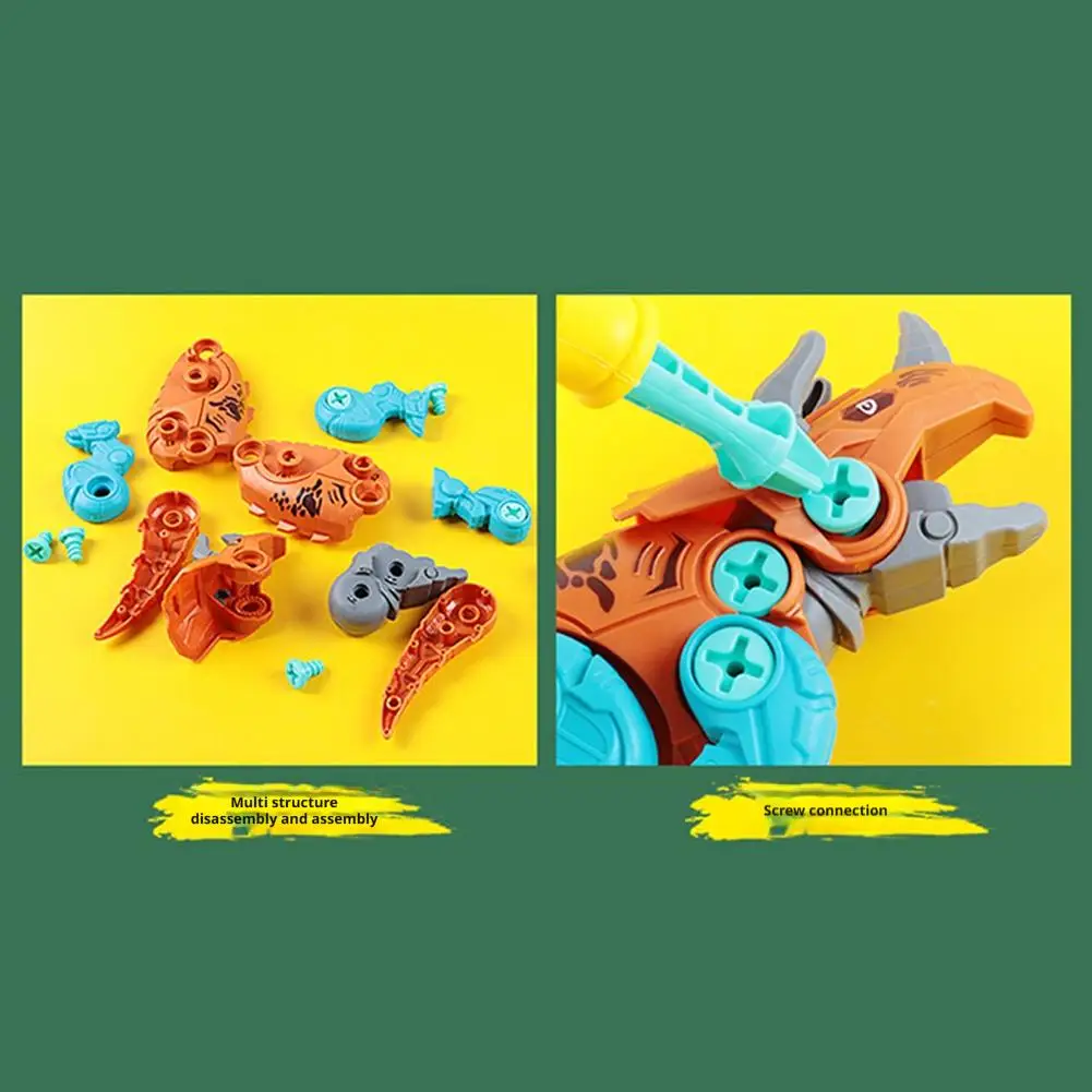 Montage Dinosaurier Modell Spielzeug Kinder Lernspielzeug mit Aufbewahrungsbox Schraube DIY Set für Jungen Geschenk