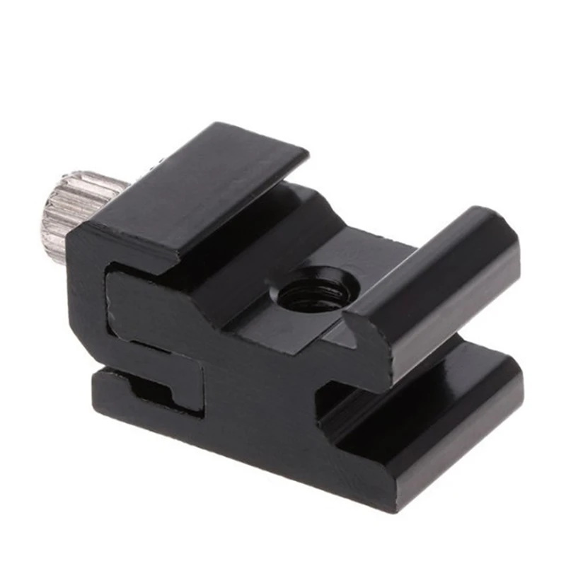 Hot Shoe Flash Bracket Camera Metal Cold Shoe Mount Adapter With 1/4 Tripod Screw For Light Stand Tripod Holder