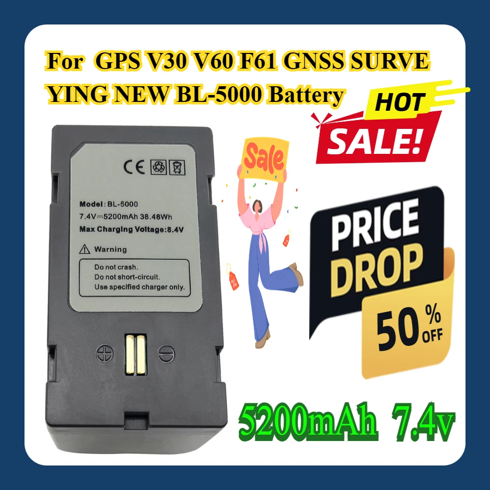 

For GPS V30 V60 F61 GNSS SURVEYING NEW BL-5000 Battery