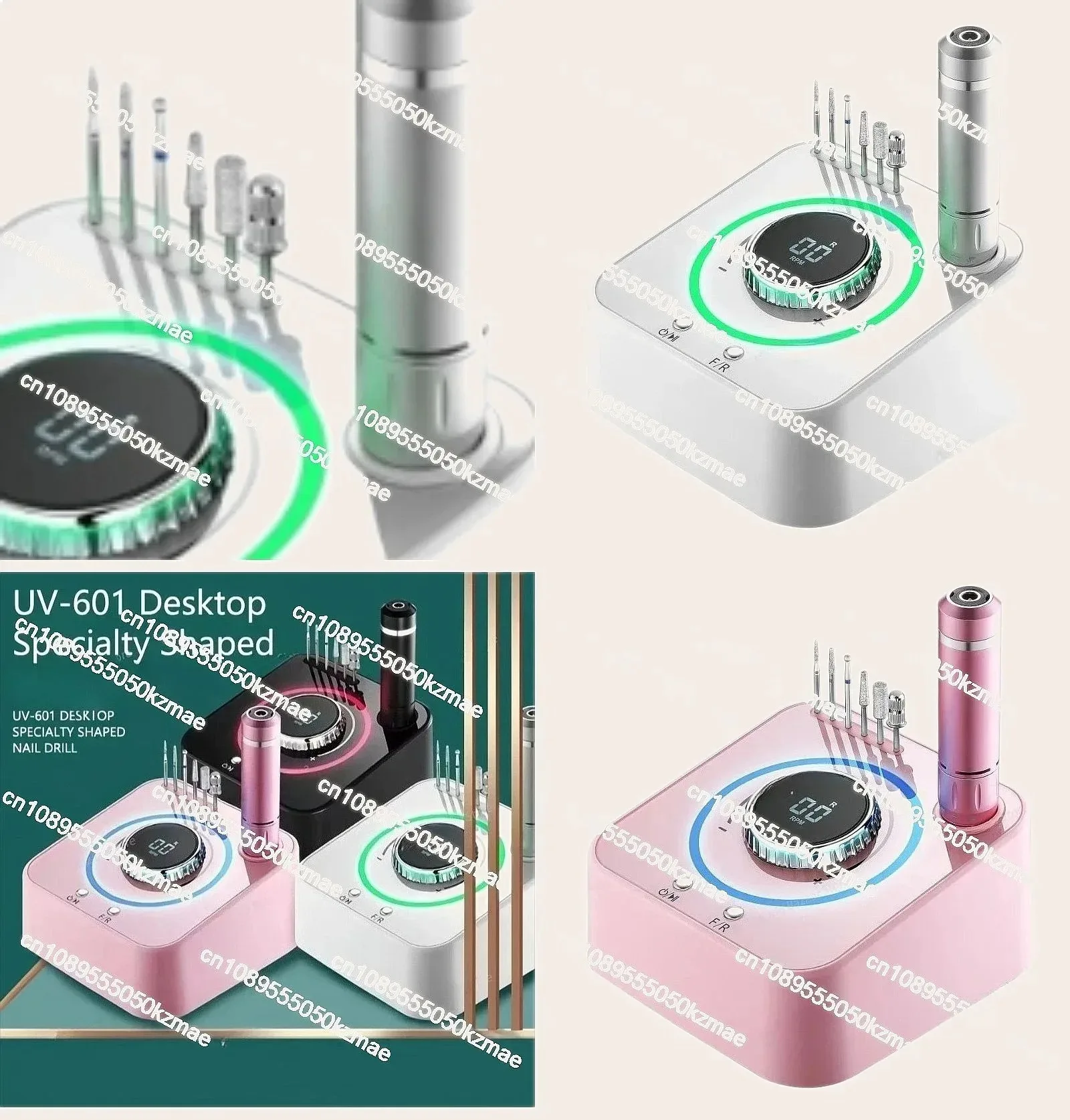 Suitable for Portable Nail Trimmer UV601 Desktop Nail Polish Sander 40000 RPM High Power Electric File Drill