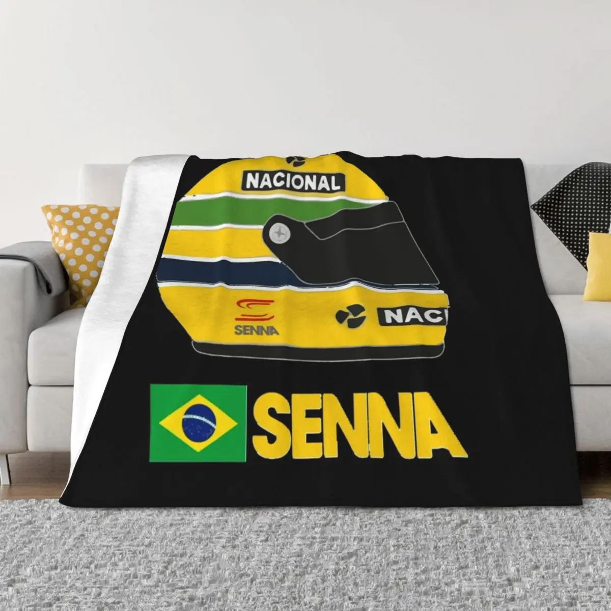 

Ayrton Senna Classic Throw Blanket bed plaid warm for winter Cute Blankets