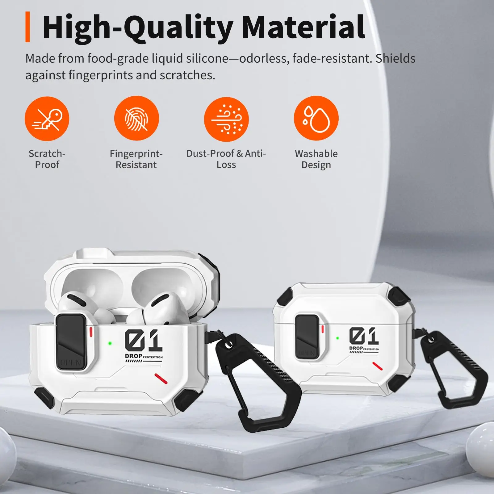 for AirPods Pro 3/AirPods 4 Case Hard PC Protective Cover with Phone Stand Earbuds Cases Safety Lock Cover for AirPods Pro 2/Pro view 3