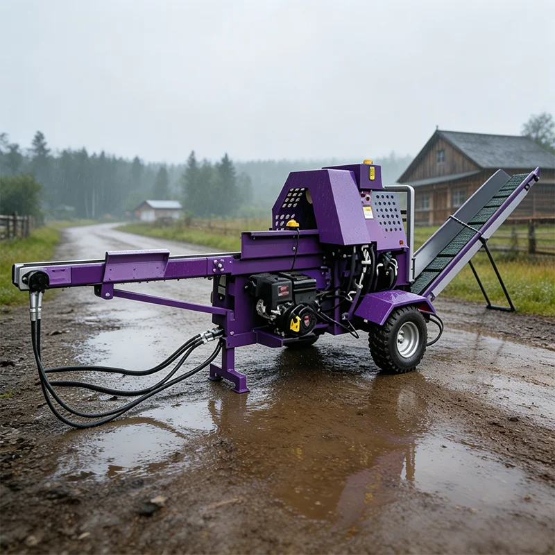 High Torque Petrol Hydraulic Log Splitter Heavy Duty Firewood Splitter For Large Diameter Timber Outdoor Splitting