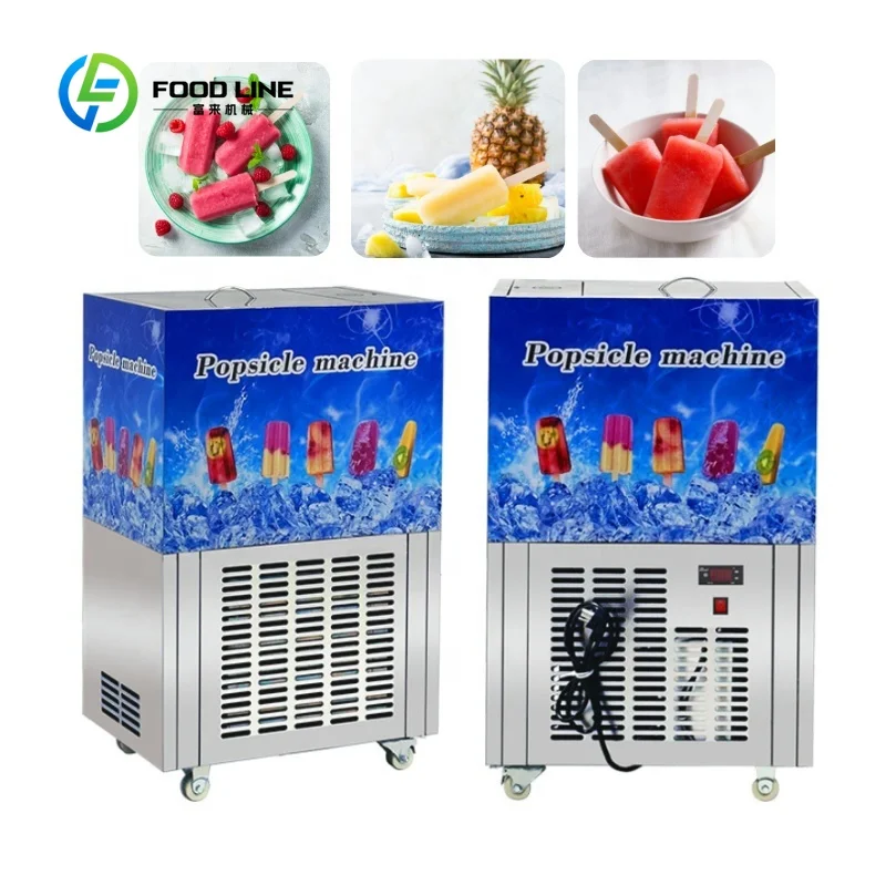 Customized Commercial Stainless Steel Popsicle Machine 2/4/6/8 Molds High Productivity for Water Nuts Fruit Milk Ice Lolly