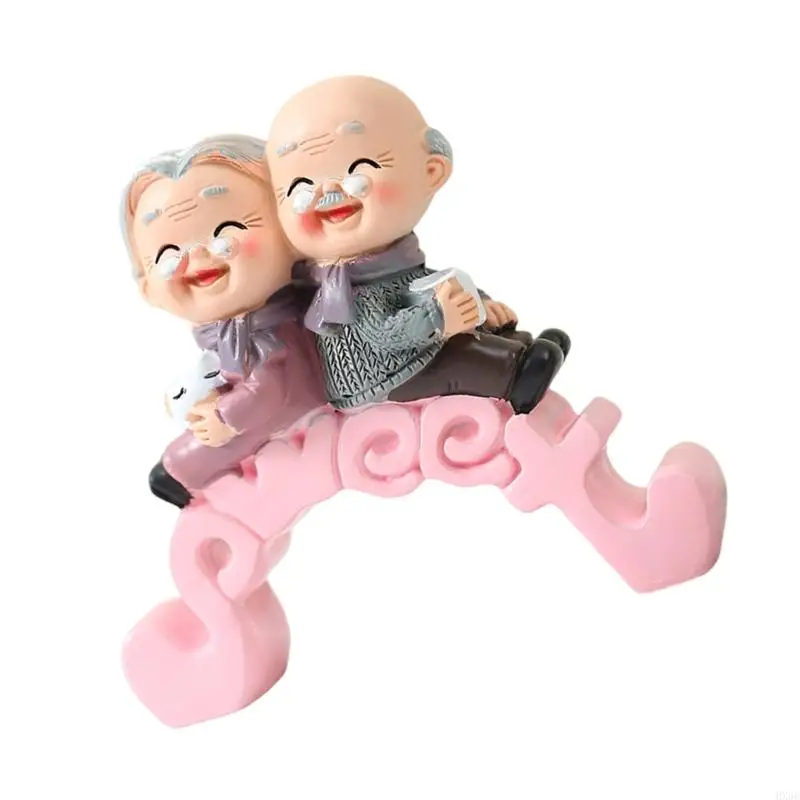 HX6C Yêu Cặp Đôi Người Cao Tuổi Thu Nhỏ Các Bức Tượng Nhỏ Ông Bà Tượng Nhựa Cặp Đôi Nhân Vật Vật Trang Trí Cho Lễ Tình Nhân Đám
