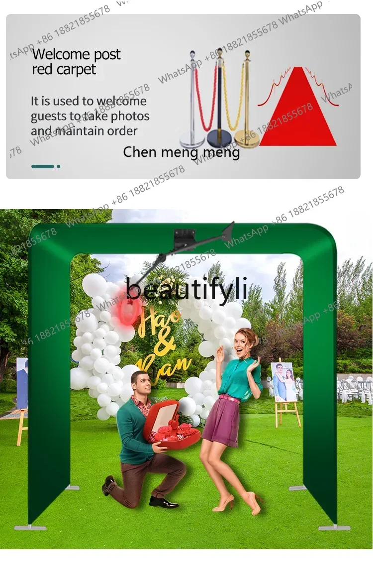 Z189 Ring photo booth, rotating selfie table, arch ceiling stage