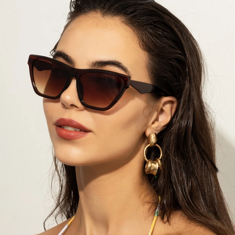 New Cat Eye Sunglasses Women Luxury Brand Designer Vintage Cateye Sun Glasses For Ladies Small Frames Gradient Shades UV400