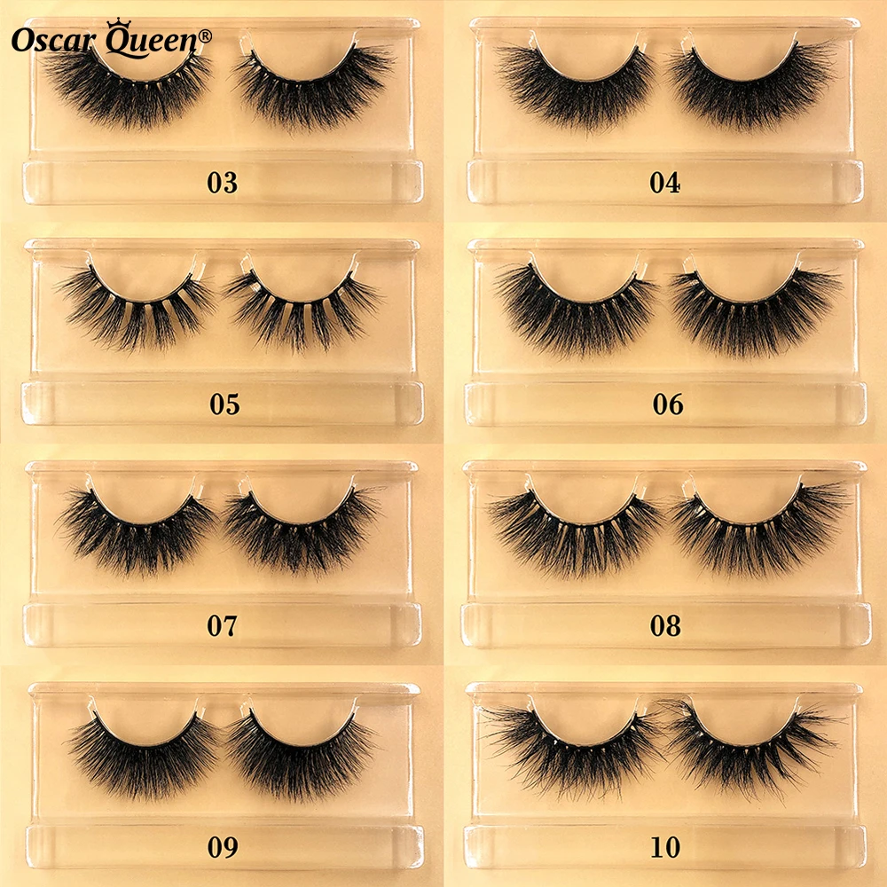 1 Pair Short Soft 15-20mm Flase Lashes Boxes Packaging Handmade Fluffy 100% Natural Mink Lashes Make up Tool