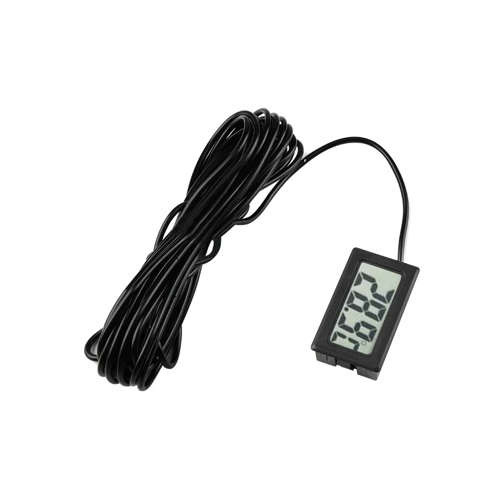 FY-10 LCD Digital Thermometer Temperature Sensor Temperature Tester Detector Monitor with 1M 3M 5M Senor Cable for Aquarium