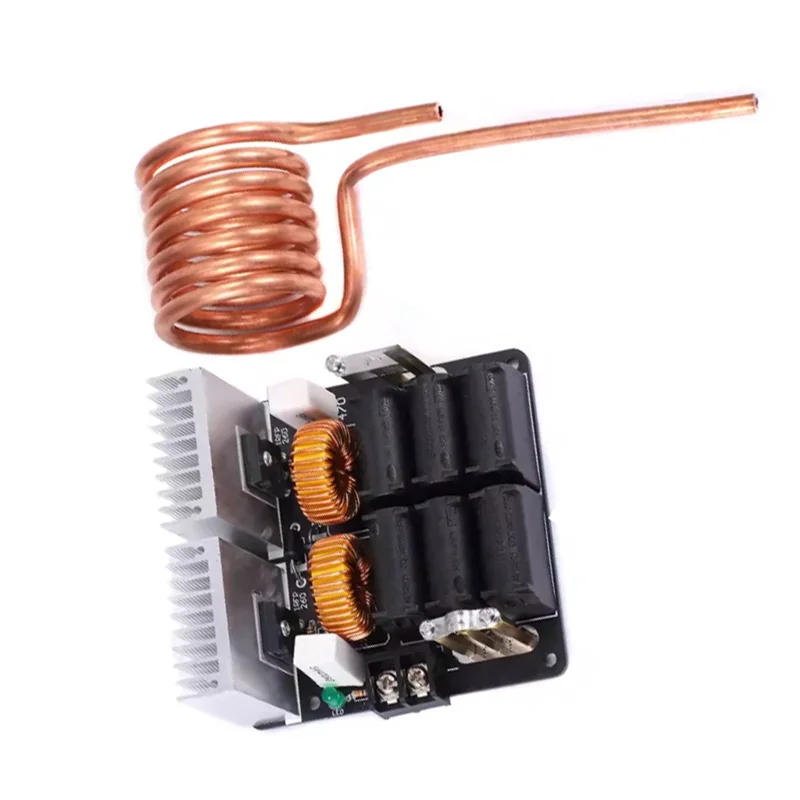 F-T ZVS 고주파 1000W 유도 가열기, 12-48V DC 입력, 최대 20A 전류, 500-800W 연속 전력