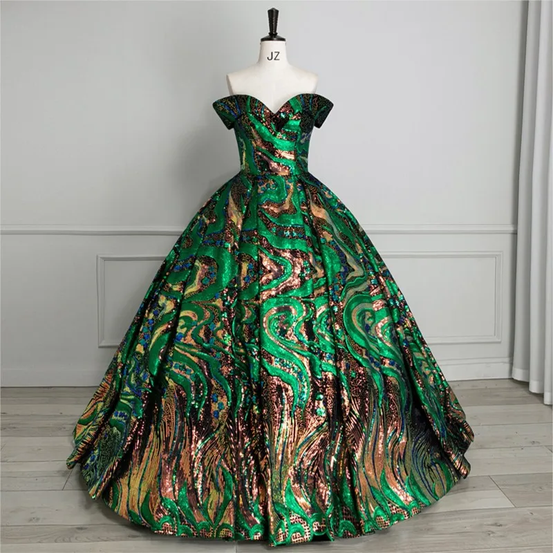 

Pengpeng Heavy Industry one-shoulder colorful gauze Performance Dress