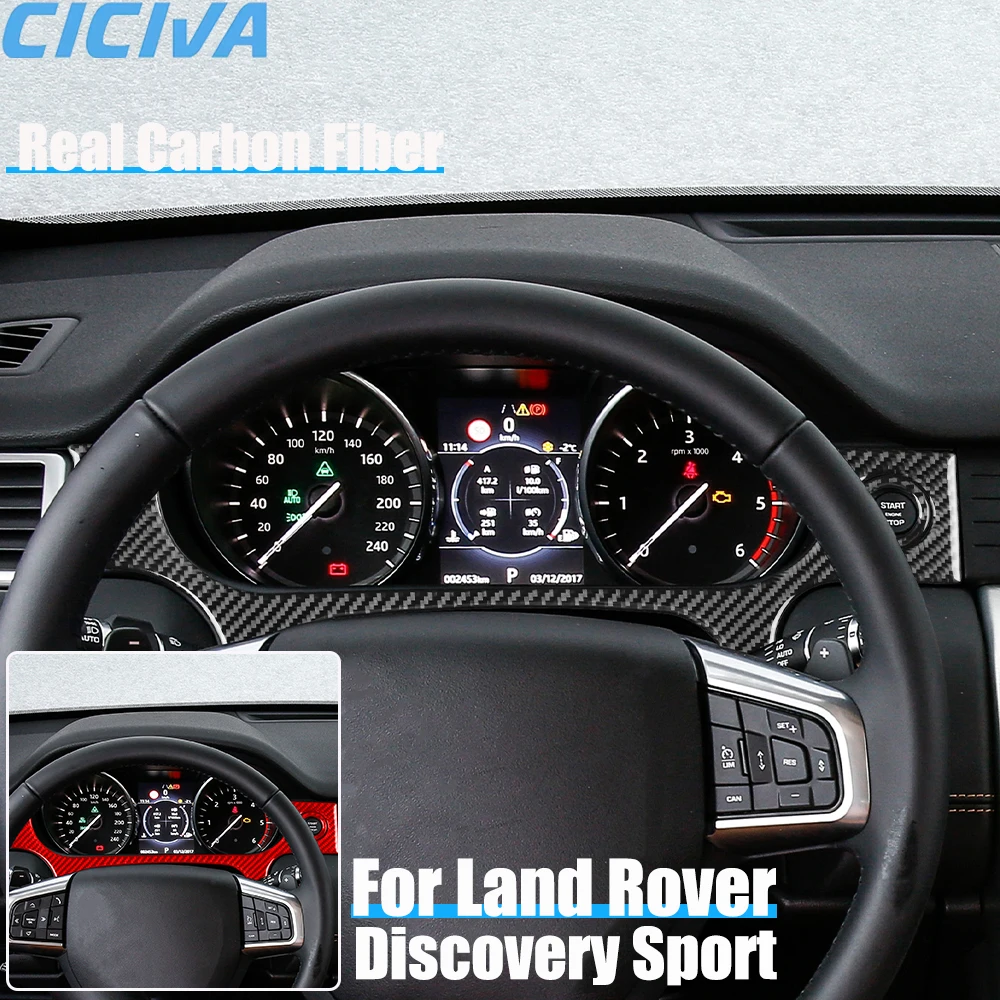 Carbon Fiber Car Accessories Speedometer Decorative Panel Trim Cover Soft Sticker For Land Rover Discovery Sport L550 2015-2019