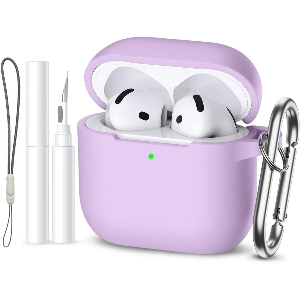 シリコンAirPods保護ケース,クリーニングキット付き,Bluetoothワイヤレスヘッドセット,2022世代,新品