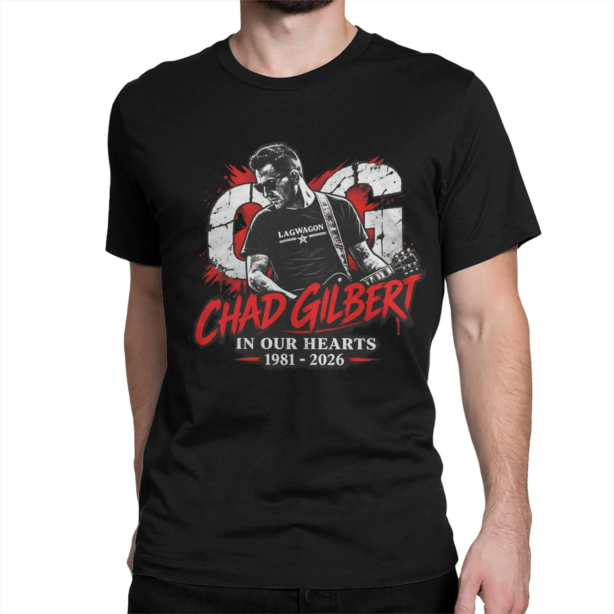 Awesome Rip Chad Gilbert Guitarist T-Shirts for Men Women Round Neck 100% Cotton T Shirts  Short Sleeve Tee Shirt Plus Size Tops