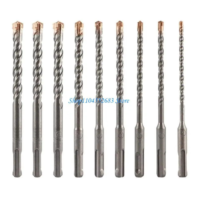 Y6GD 8pcs SDS بالإضافة إلى مجموعة الحفر المخصصة للبناء المزروعة المزامير تصميمات التصميم لسهولة إزالة الغبار 160 ملم الطول