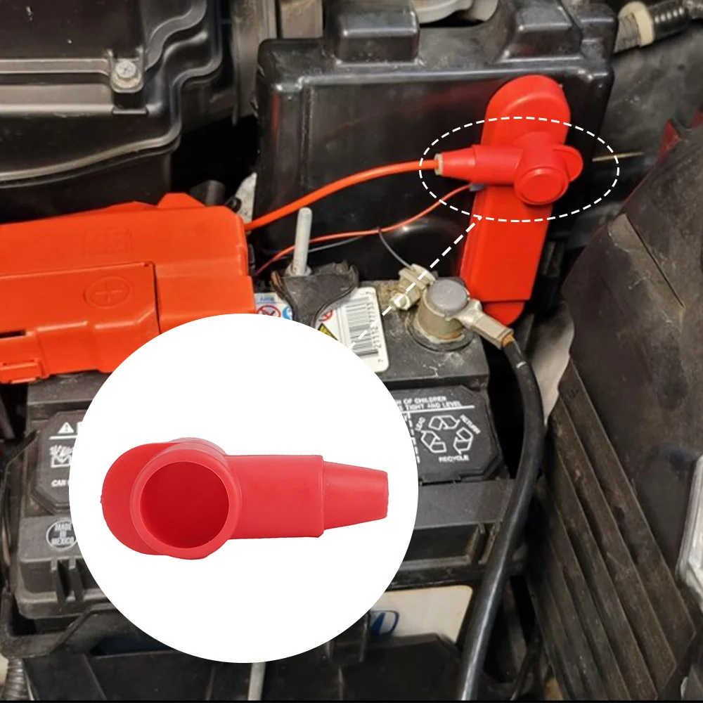 10/6 PCS Positive Negative Battery Terminal Covers Car Battery Insulation Protective Cable Lug Protector Caps Silicone Rubber