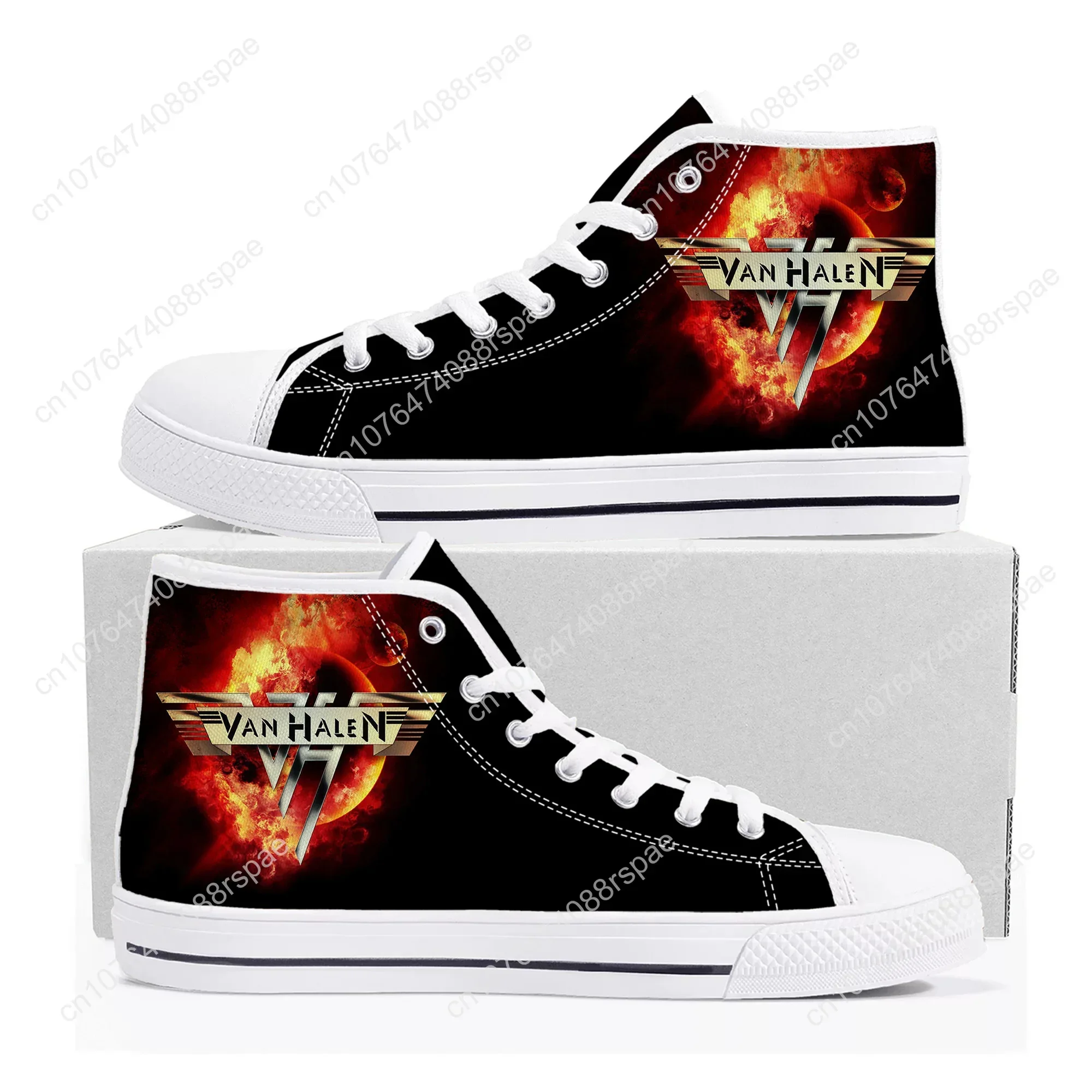 Van Evh 5150 Stripes Halen High Top Sneakers Men Women Teenager High Quality Canvas Sneaker 1984 Casual Couple Shoes