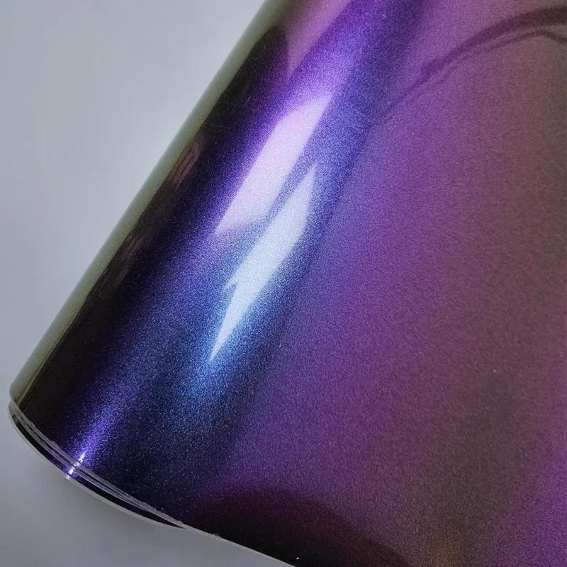 

High Glossy Chameleon Purple Blue Adhesive Vinyl for Motorcycle Wraping Vinyl Car Wrap Sticker on the Hood Vinyl Car Sticker