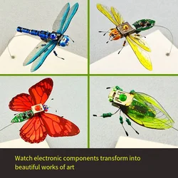 Montessori DIY Robotic Insects Science Invention Electronic Animal Model for Competition Welding DIY Kit Smart Robot Animal Toys