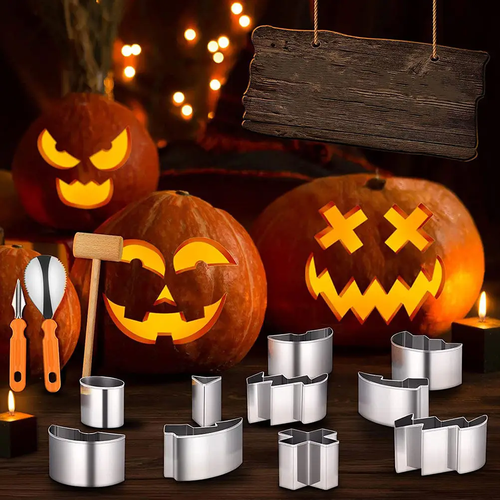 Pumpkin Carver Kit Drawing Stencils Halloween Making Tools Accessories Templates Sculpting