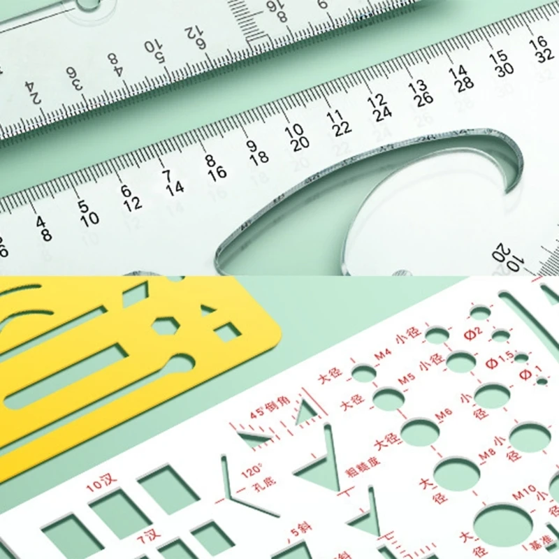 ชุดเรขาคณิตมืออาชีพชุดเรขาคณิตชุดเรขาคณิต-สำหรับศิลปินและนักเรียนอุปกรณ์วาดภาพวาดเข็มทิศชุดร่าง