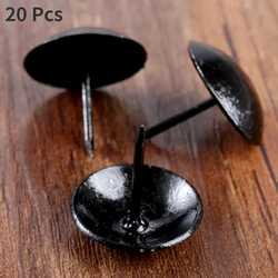 DRELD 20Pcs 25mm Antique Black Upholstery Nail Furniture Fittings Jewelry Wood Box Sofa Decorative Tack Stud Pushpin Doornail