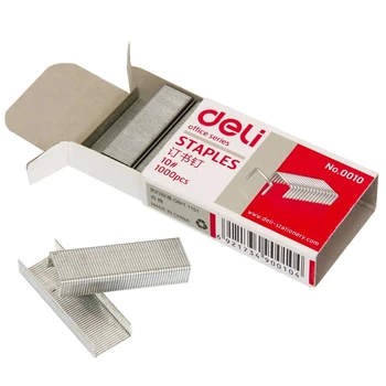 Deli 1000Pcs กล่องขนาดเล็ก10 # Staples สำหรับ Mini Stapler โรงเรียนจัดหาสำนักงานธุรกิจเครื่องเขียนไฟล์เครื่องมือผูกนักเรียนของขวัญ