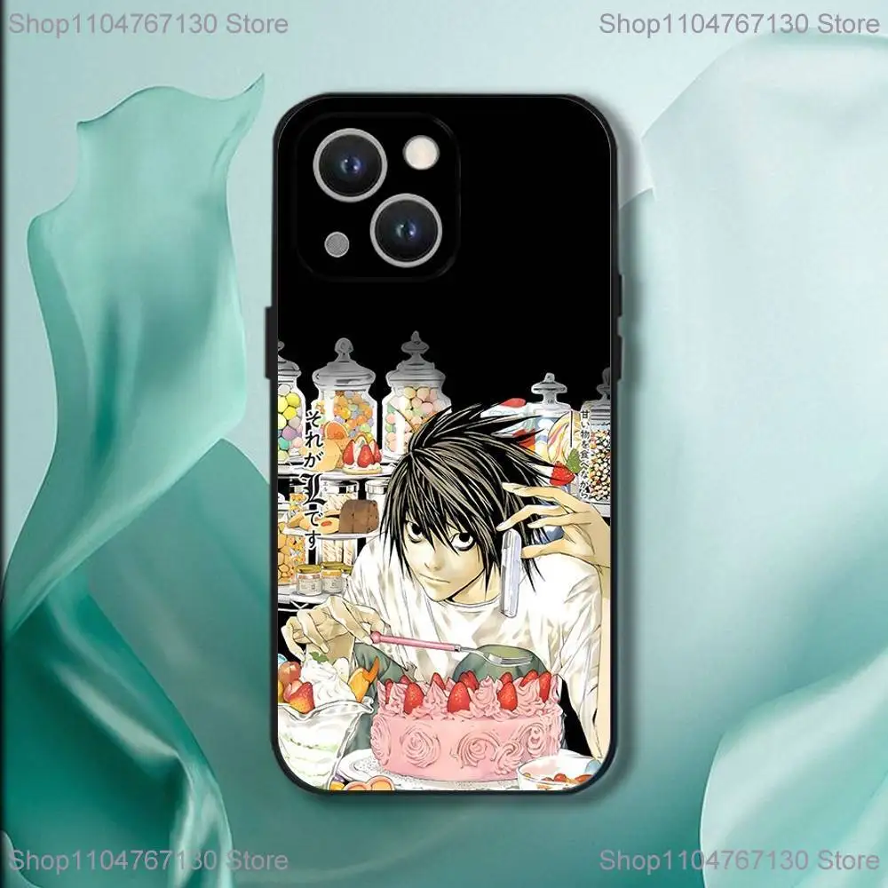 حافظة هاتف L Lawliet D-Death N-NoteS لهاتف iPhone 17,16,15,14,13,12,11,Pro,XS,Max,XR,Plus,E,SE4,غطاء ناعم أسود صغير