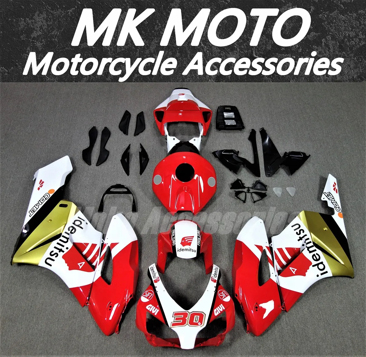 

Комплект кузова мотоцикла Moke moto для Cbr1000rr 2004-2005, комплект обтекателей, подходит для инъекций ABS, новый красный, золотой, белый, черный