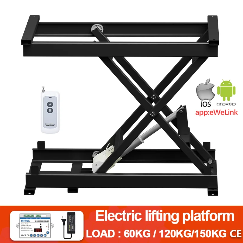 Scissor Fork Lifting Platform electric Smart Control With hand Switch Used for coffee tables, medical, pet tables, handling,