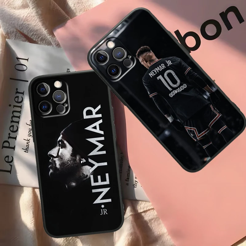 Football Neymar Cool For iPhone 15 14 13 12 11 X XS XR 8 7 6 Pro Plus Max Mini 5S 5 SE Black Phone Case