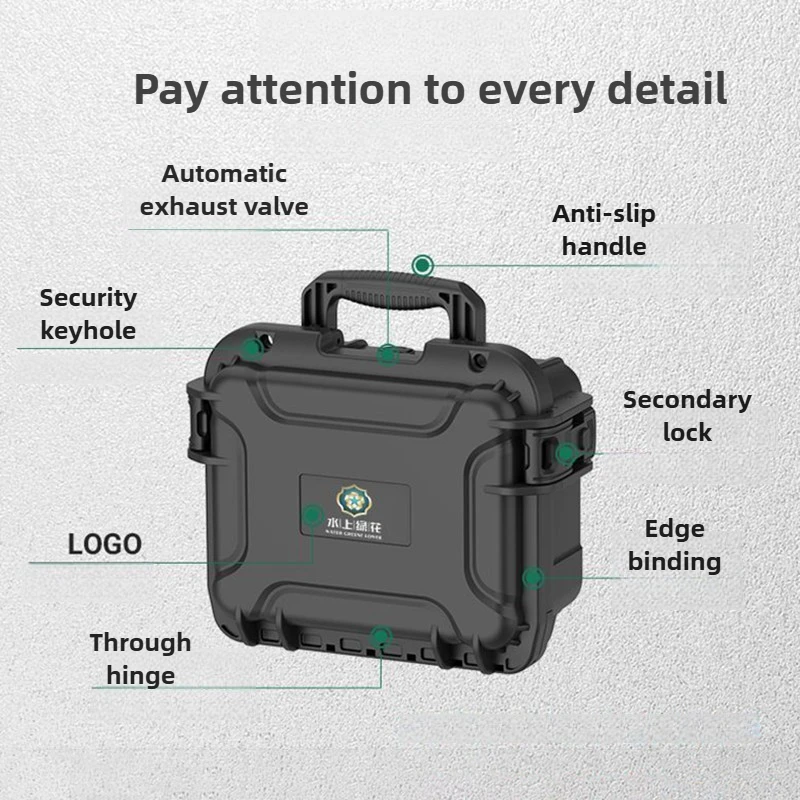 Ausrüstung Schutz Box Multifunktionale Instrument Lagerung Toolbox Wasserdichte Tragbare Werkzeuge Organizer Werkzeug Fall mit Schwamm