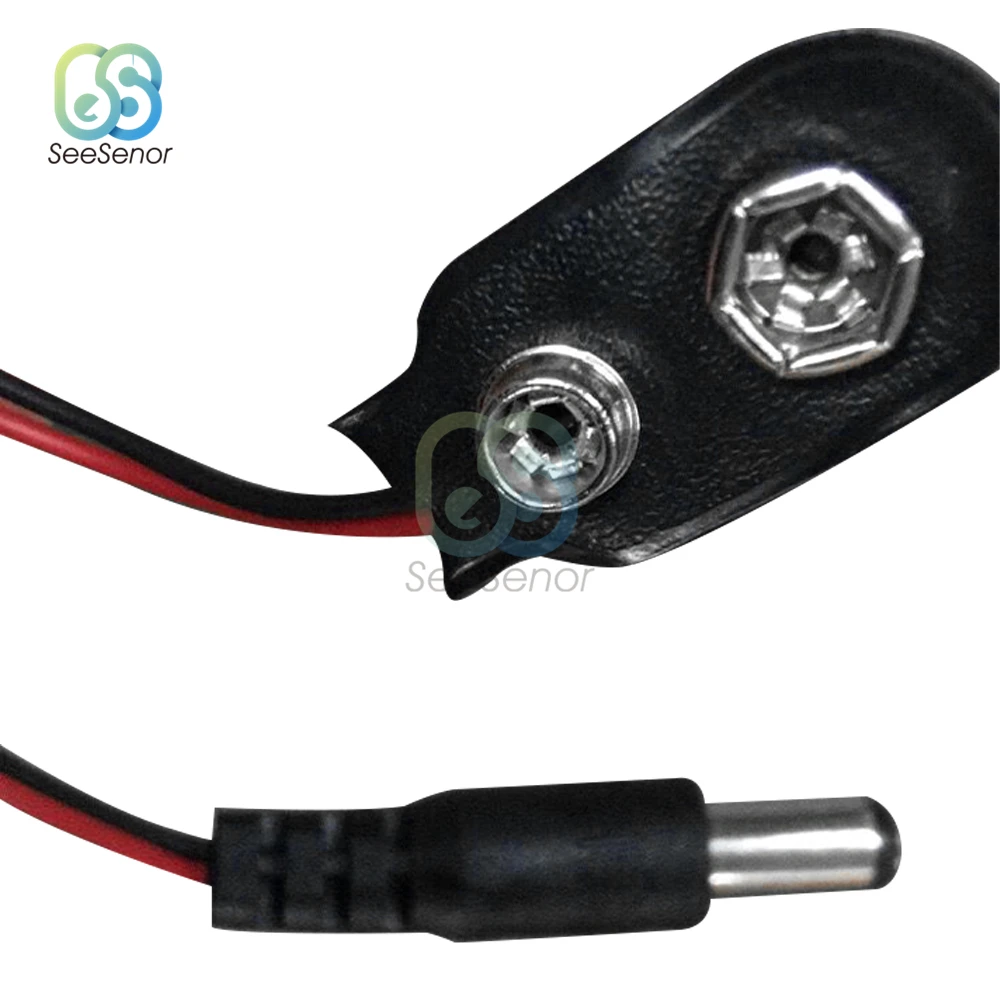 5ชิ้น/ล็อต15ซม.9V แบตเตอรี่สายไฟ Power ปลั๊ก DC 9V ชายสายแบตเตอรี่อะแดปเตอร์แจ็ค DIY แจ็คแบตเตอรี่หัวเข็มขัด