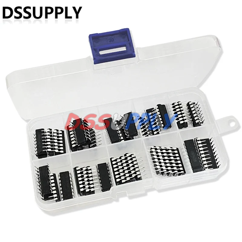 50PCS/Set Integrated Circuit DIP IC Combination Kits 74LS00 74LS02 74LS04 74LS08 74LS32 74LS47 74LS86 74LS90 SN74LS138 SN74LS245