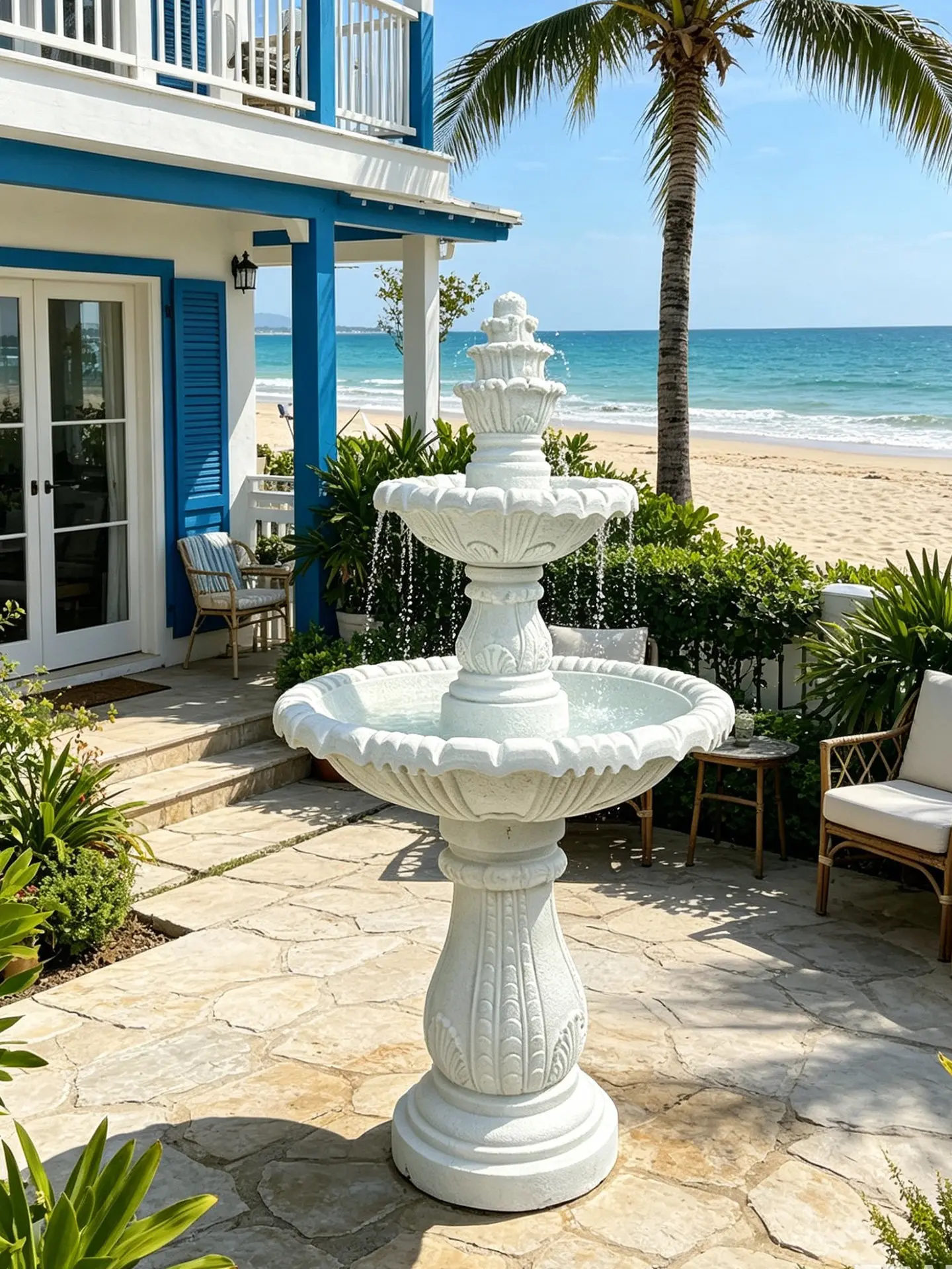 European-style running water fountain ornament domestic circulation shopping mall outdoor