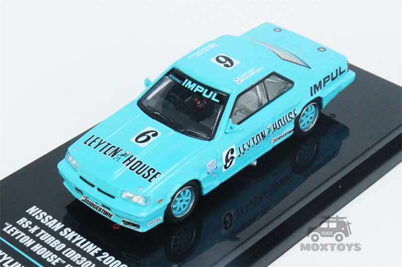 INNO 1:64 NISSAN SKYLINE 2000 Turbo RS-X HR31 #6 Blue Diecast Model Car