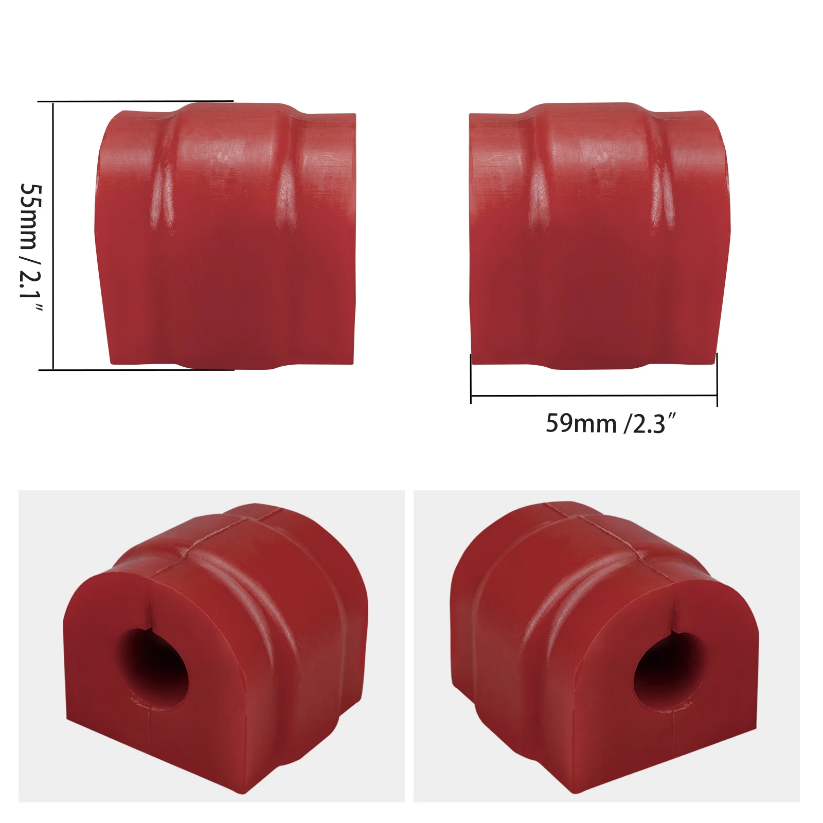 BEVINSEE Front Anti-Roll Sway Bar Polyurethane Bushing For BMW E46 1999-2006